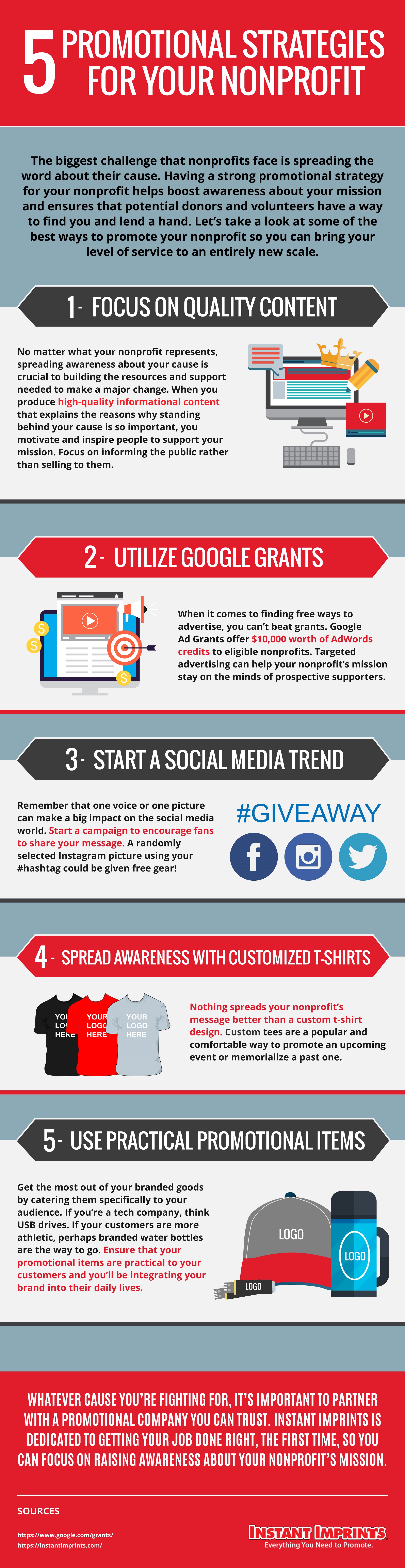 Promotional Strategies for Nonprofits Infographic